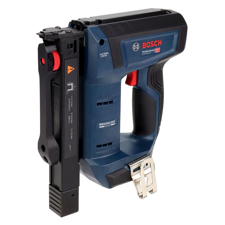 Zszywator cu acumulator GTH 18V-14 Bosch, motor fara perii, cu suport pentru curea