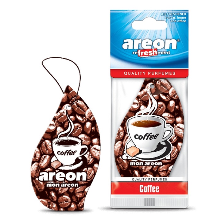 Odorizant auto tip card AREON Refreshment Coffee