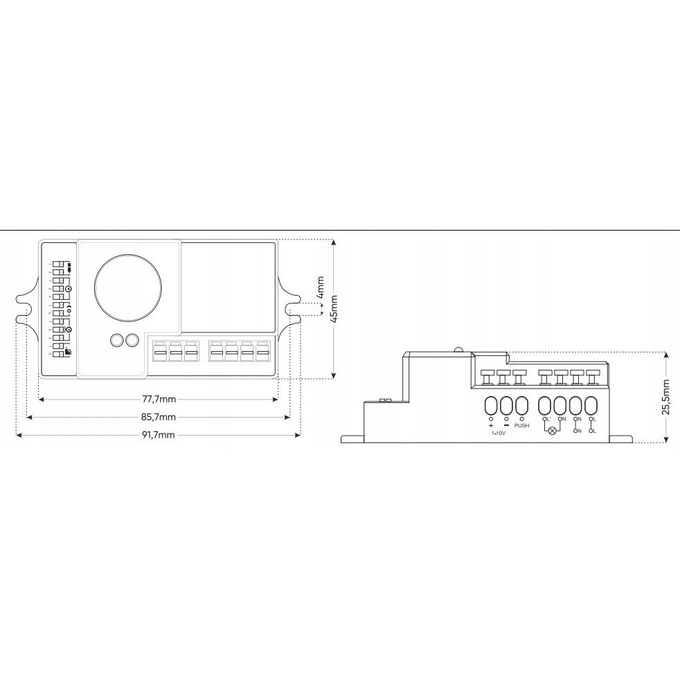 Senzor de miscare cu microunde Orno, 1200W, 360/180°, IP20, montaj sub ...
