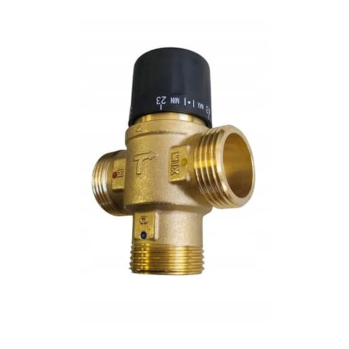 DN25 termosztatikus keverőszelep, 23/43C, Kvs 3,8 m/h, G1"