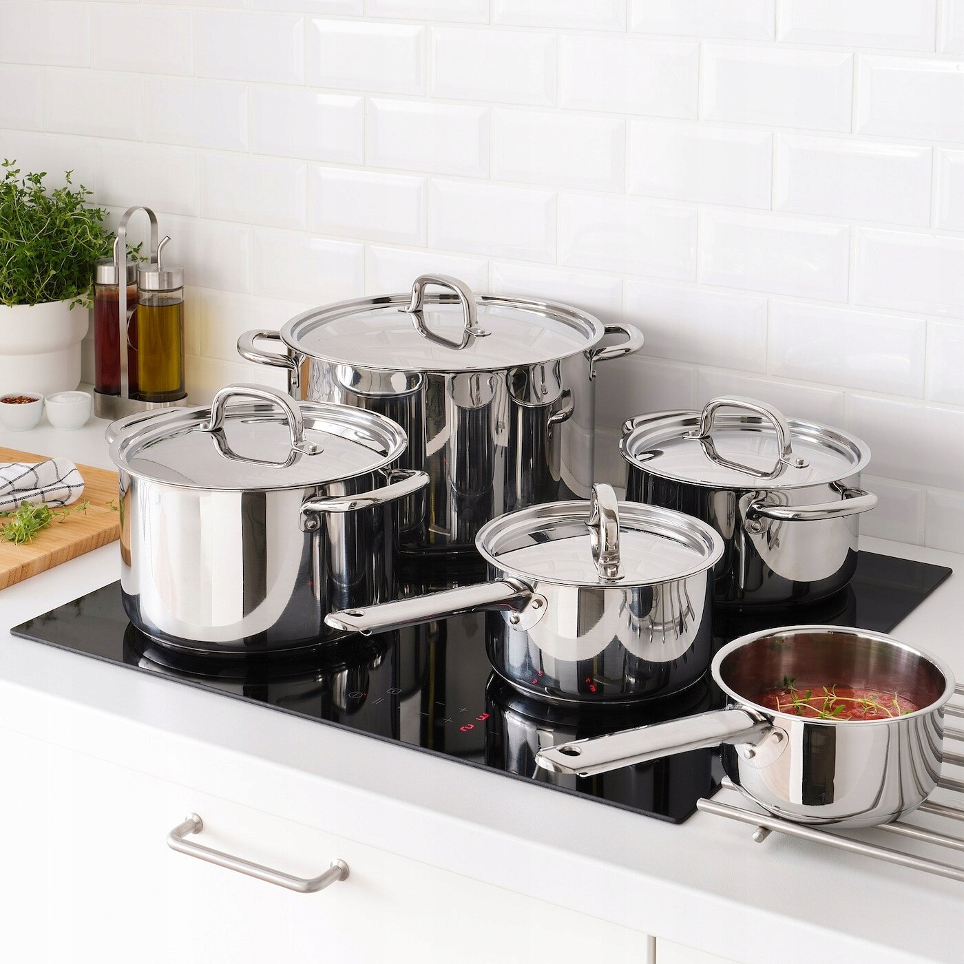 Cratite Inox Set oale si cratite IKEA 365+, 9 piese, inox, 57x32x22cm - eMAG.ro