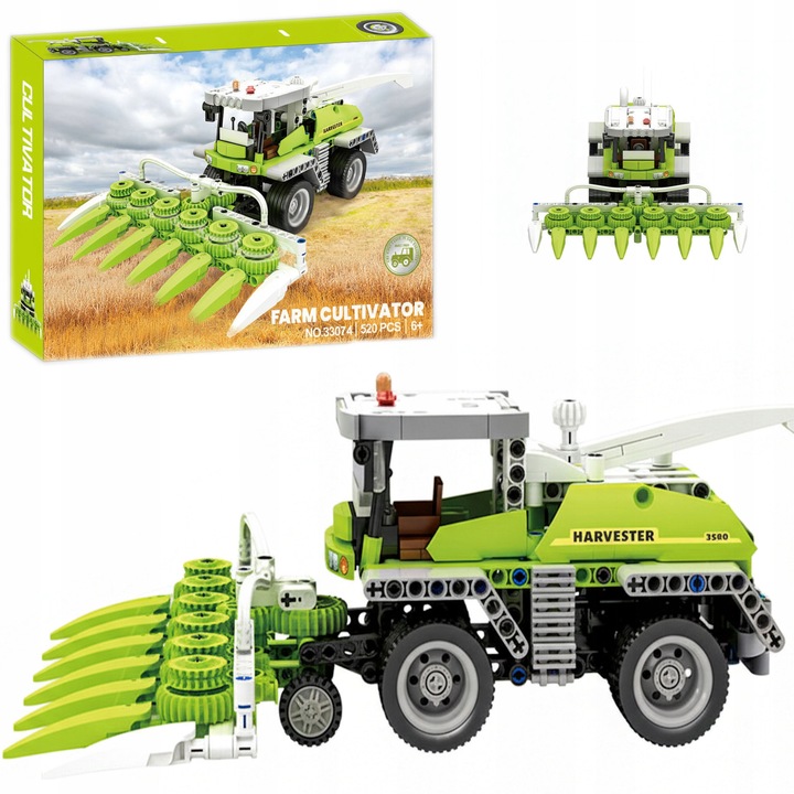 Конструктор Coil, Комбайн за зърно, 520 елемента, зелен