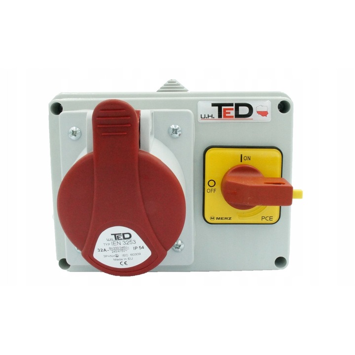 Tablouri electrice TED set 32A 4P cu intrerupator 0-1, compact, 150x110x70mm, 400V