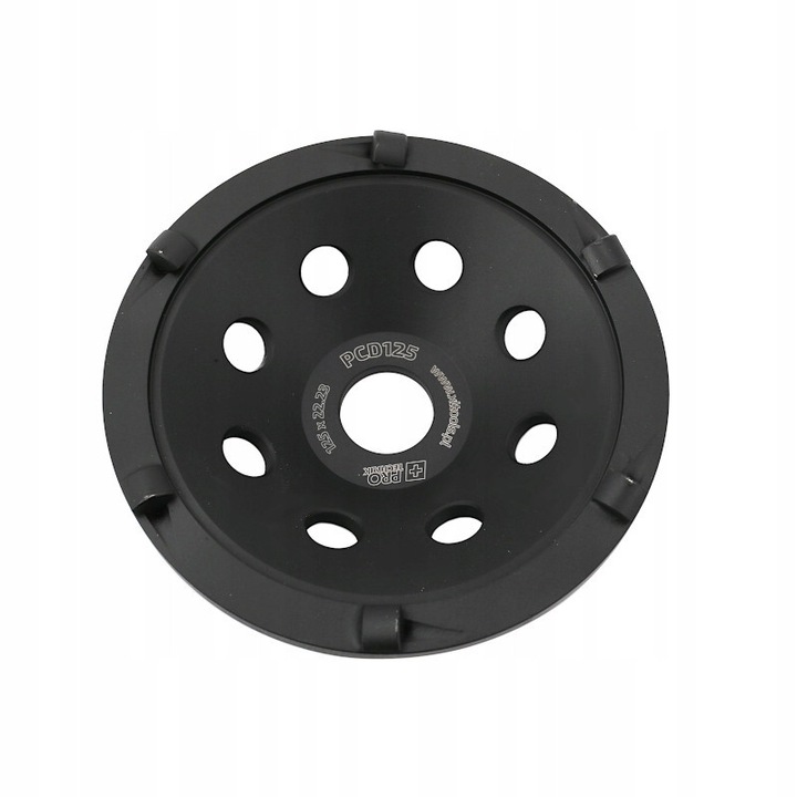 Tarcza diamentowa scierna PCD 125mm, Pro-Technik, 6 segmente, 22,2mm, pentru beton