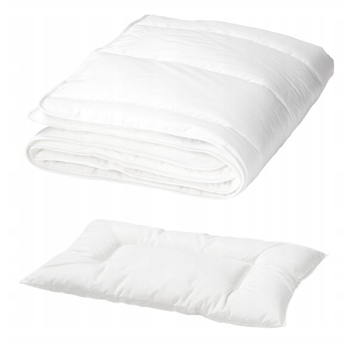 Set pilota si perna pentru copii, IKEA LEN, 110x125 cm, 35x55 cm, antialergica