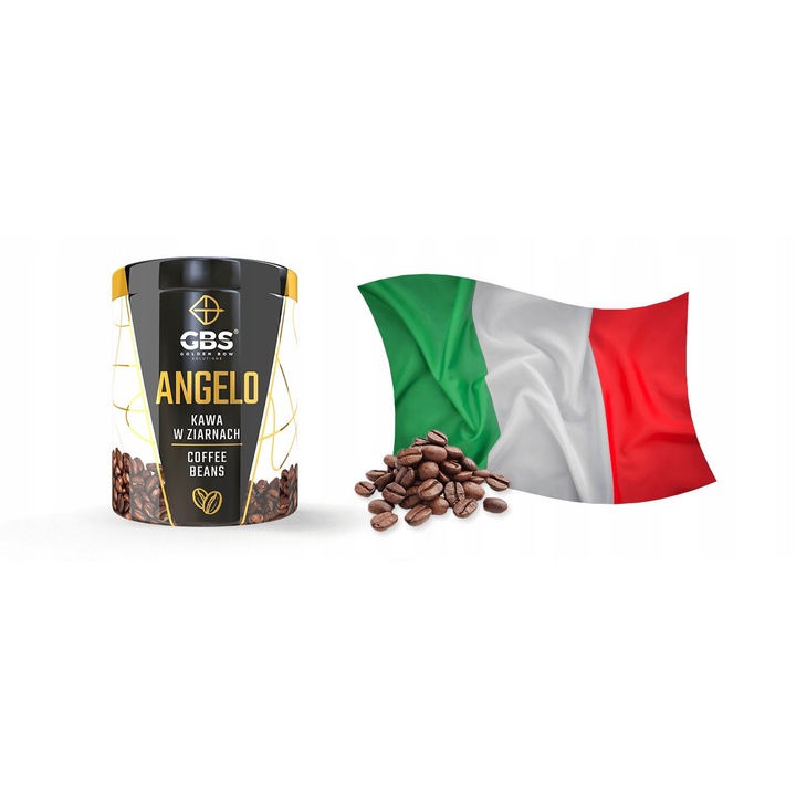 Cafea boabe, Angelo, Monsooned Malabar, 100% Arabica, aroma de fistic si ciocolata, 600g