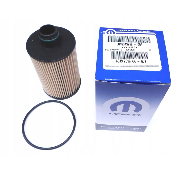 Filtru ulei Mopar 68492616AA, compatibil Jeep Grand Cherokee si Ram 1500, 3.0L V6