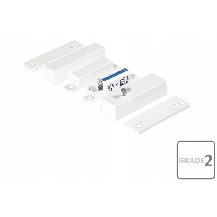 ALARMTECH MC 440 kapcsoló, felületi szerelés, fehér, méretek 65x20x15mm, NC/NO funkció