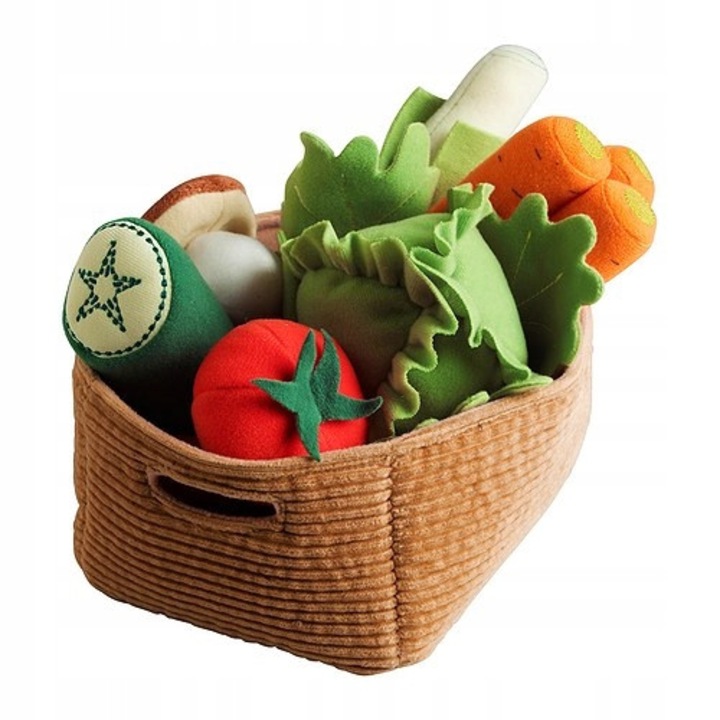Set jucarie legume IKEA DUKTIG, 14 elemente, multicolor, 100% poliester