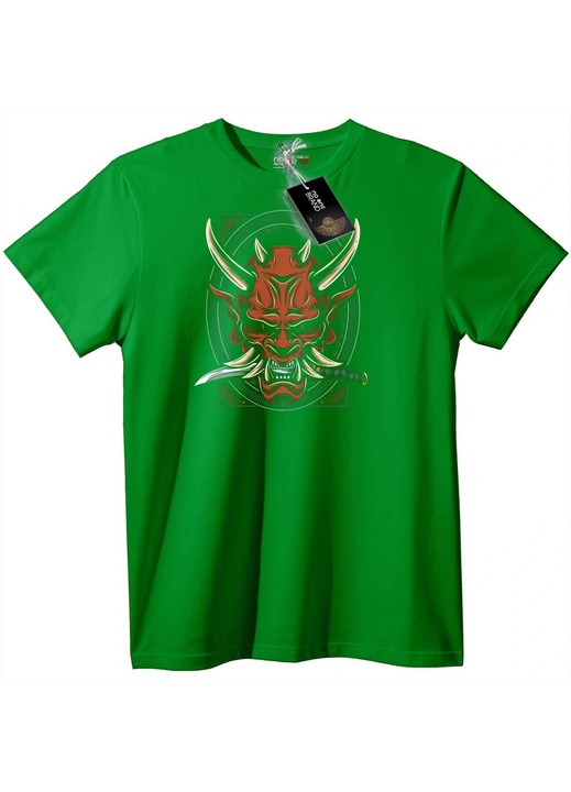 Tricou Mască Oni Demon, Verde