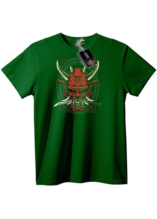Tricou Mască Oni Demon, Verde englez