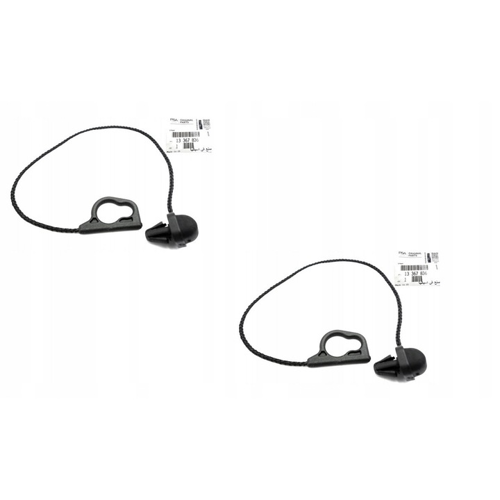 2 db rögzítőkábel készlet Opel Corsa D/E csomagtérpolchoz, 13367836, fekete