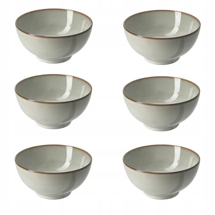 IKEA GLADELIG tálkészlet, 6 db, szürke, 19 cm
