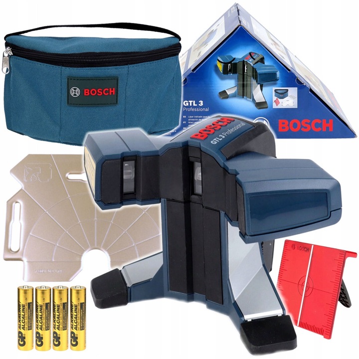 Laser liniar GTL 3, Bosch, 3 linii laser, IP54, 156x98x102mm, set complet