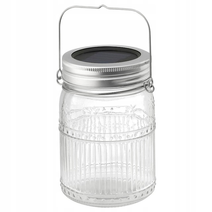 IKEA SOLVINDEN napelemes lámpa, LED, 15cm, átlátszó/ezüst