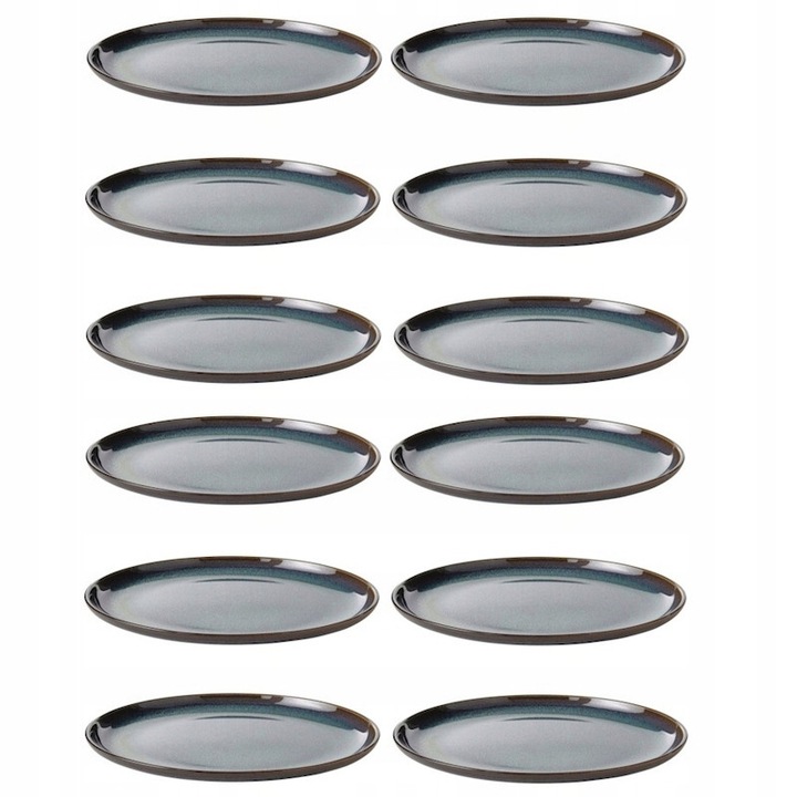 IKEA GLADELIG tányérkészlet, 12 db, 20 cm, kék
