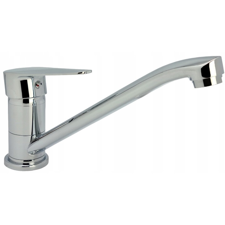 Liveno mosogató csaptelep, króm, 10 cm magas, 21 cm kinyúlás, forgatható kifolyócsővel