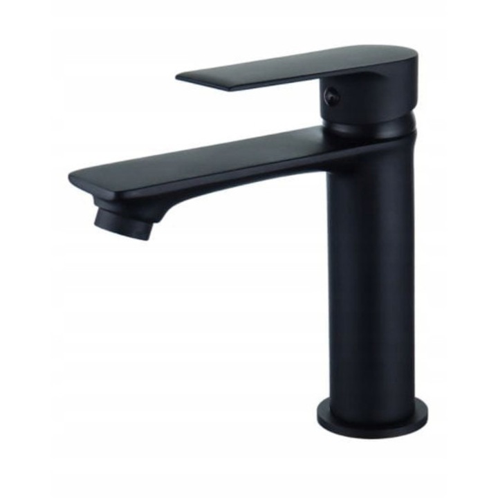 Baterie umywalka Sea Horse MUSO BLACK, neagra, montare pe blat, inaltime 171mm, raza 168mm