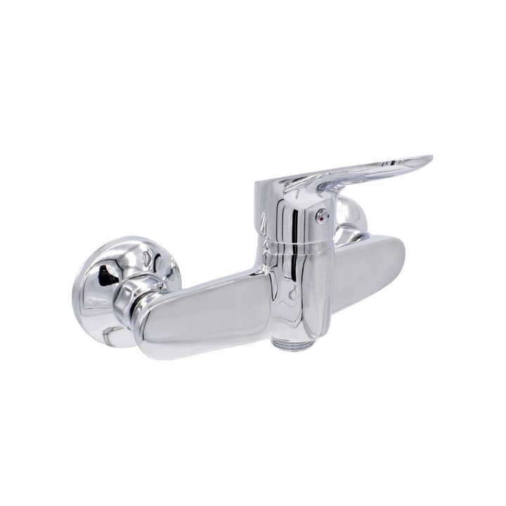 Liveno zuhanycsaptelep, króm, 12.3cm, falra szerelhető, 2 lyukú