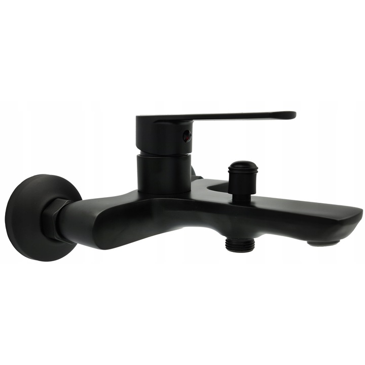 Liveno fali kádcsaptelep, egykaros, matt fekete, 15cm