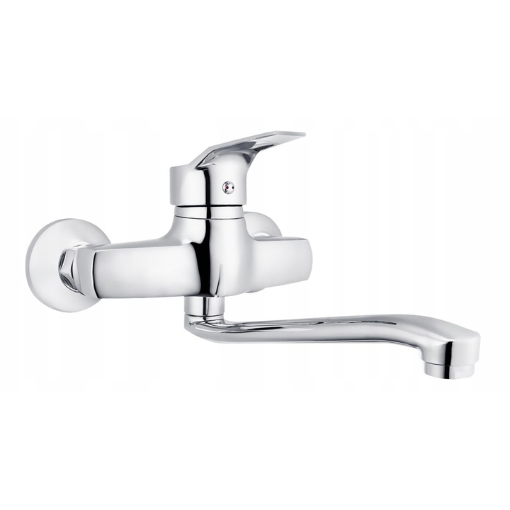 Liveno fali mosdó csaptelep, króm, magasság 13cm, mélység 15.5cm