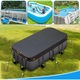 Покривало за басейн, 210D, водоустойчиво, UV устойчиво, 4x2м, комплект