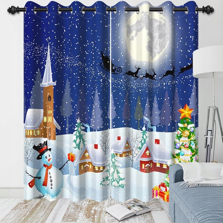 Празнични пердета, комплект 2 бр., 140x225см