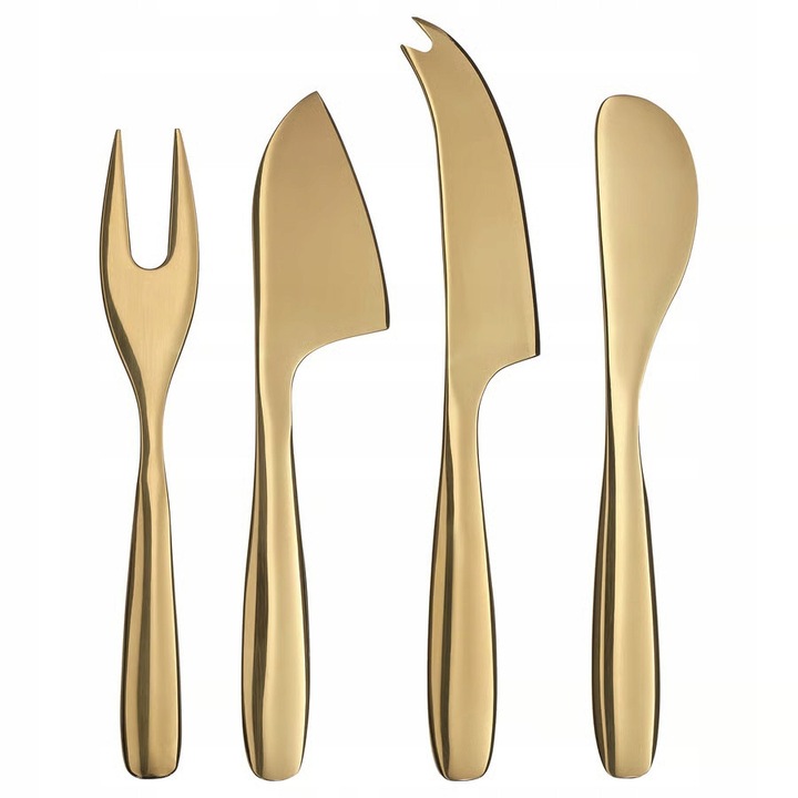 Cutite pentru branza, IKEA, set 4 buc., mosiadzu