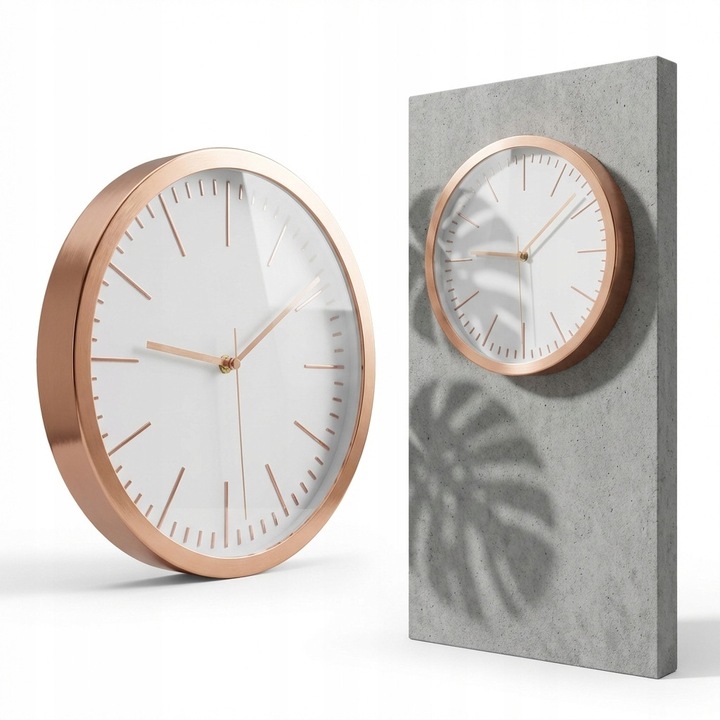 Ceas decorativ Cadro, model loft, alb, 30x30cm, design modern, mecanism precis