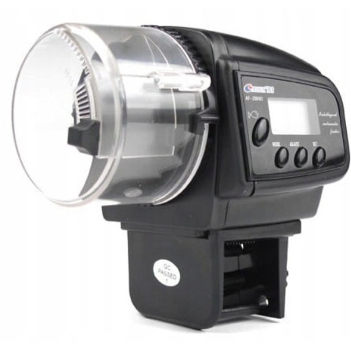 Hranitoare automata pentru pesti, model AF-2009D, 4 hraniri pe zi, 70 ml, 10,6x10,3x5,9 cm