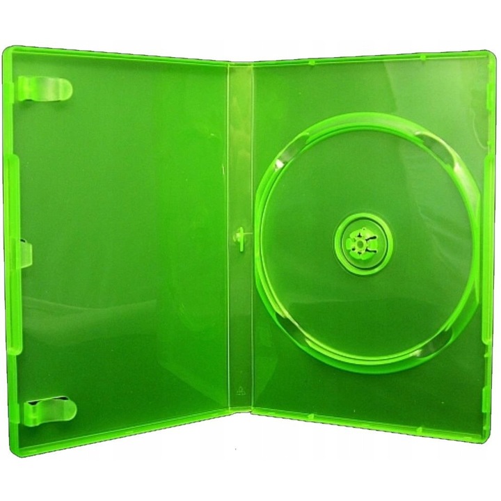 Pachet 50 cutii DVD verzi 14mm cu suport pentru insertie, fabricate in Polonia