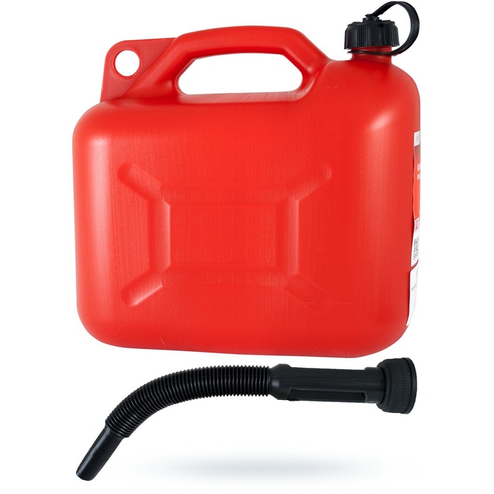 Üzemanyagkanna, SimplyCan, 10L, HDPE, piros, tölcsérrel és kupakkal ellátott készlet