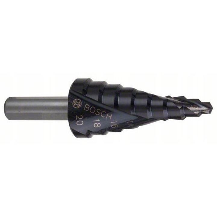 Set de wiertlo stopniate 4-20 mm HSS-AlTiN Bosch, 3 plasci, 70,5 mm
