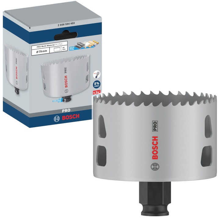 Pila otwornica 79 mm Bosch, Multi Material, HSS-Bimetal, set