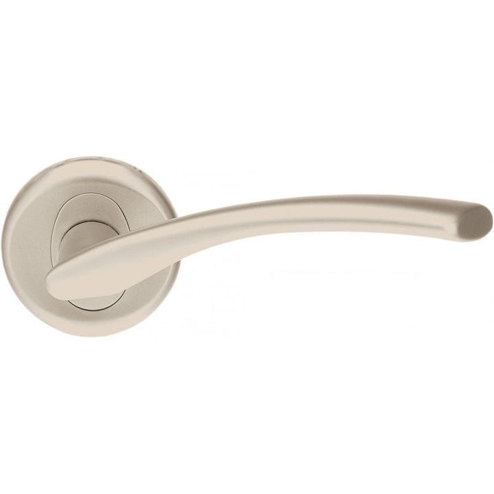 Klamka Nomet APUS T-1001-104.G5, nikiel mat, set 2 bucati, pentru usi interioare 38x45mm