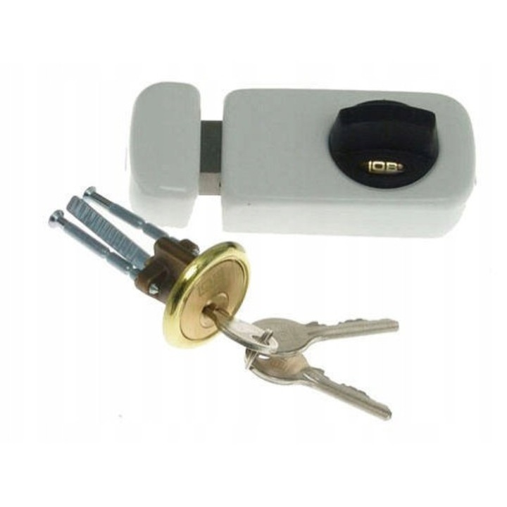 Zavor de suprafata LOB 60 mm, alb, sistem Master Key, 3 chei