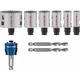 Bosch Multi Material fúrókészlet, 6 darab, 19-68 mm, Power Change Plus adapterrel, 2 HSS-G fúróval, hordtáskával