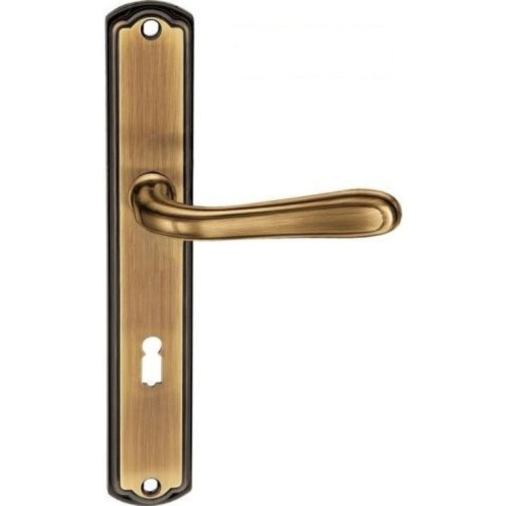 Maner usa, Nomet, CETUS, set 2 bucati, mosiadz patinat, 72mm