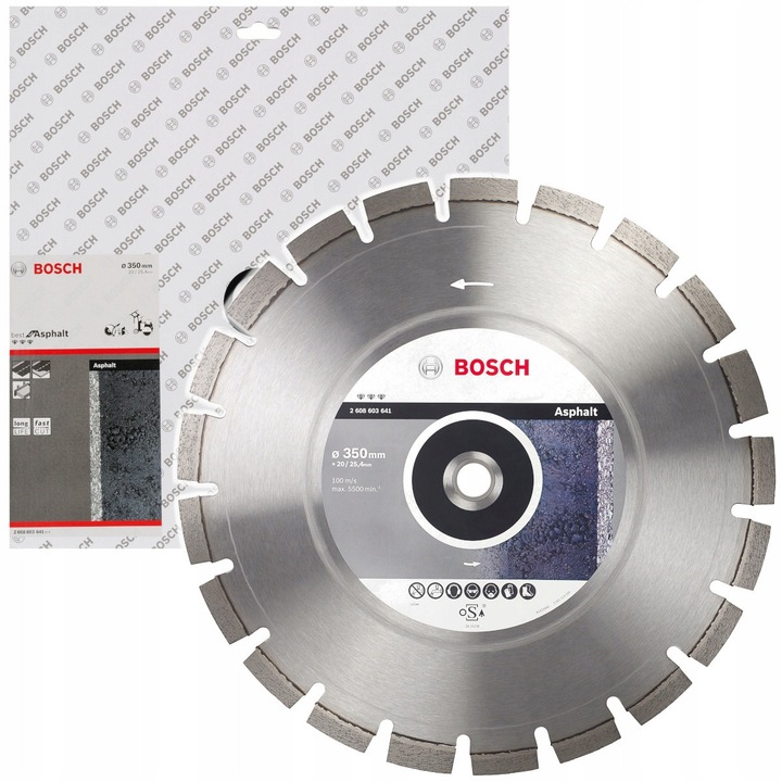 Tarcza diamentowa 350 mm, Bosch, pentru asfalt, 25,4 mm, 3,2 mm
