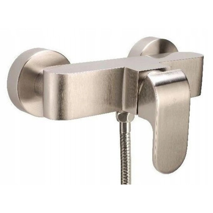 Deante Primo BQP 541M zuhanycsaptelep, inox, zuhanygarnitúrával, forróvíz-nyitásgátlóval, ECO-SAVE perlátorral