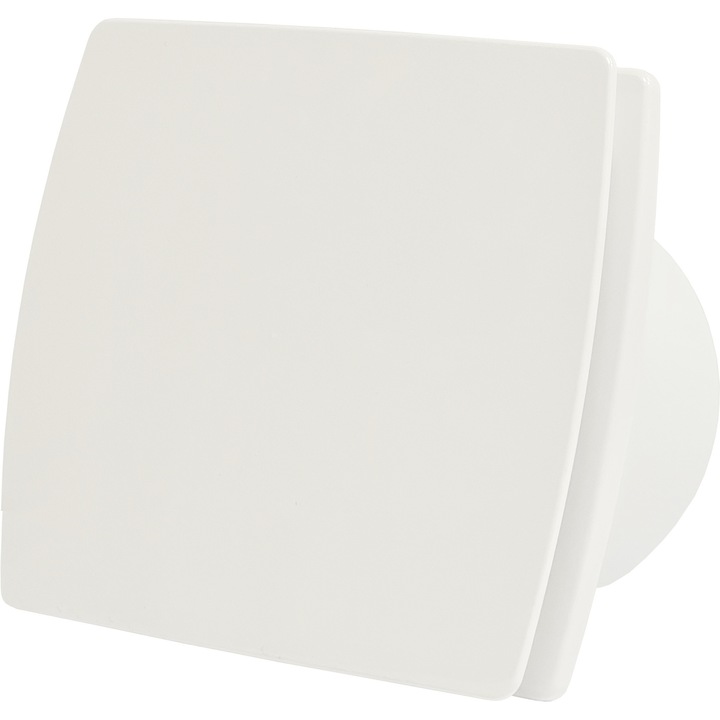 Ventilator de tavan/perete, Elplast Eol F100, 100 m3/h, 19W, IPX4, 99x141mm, alb