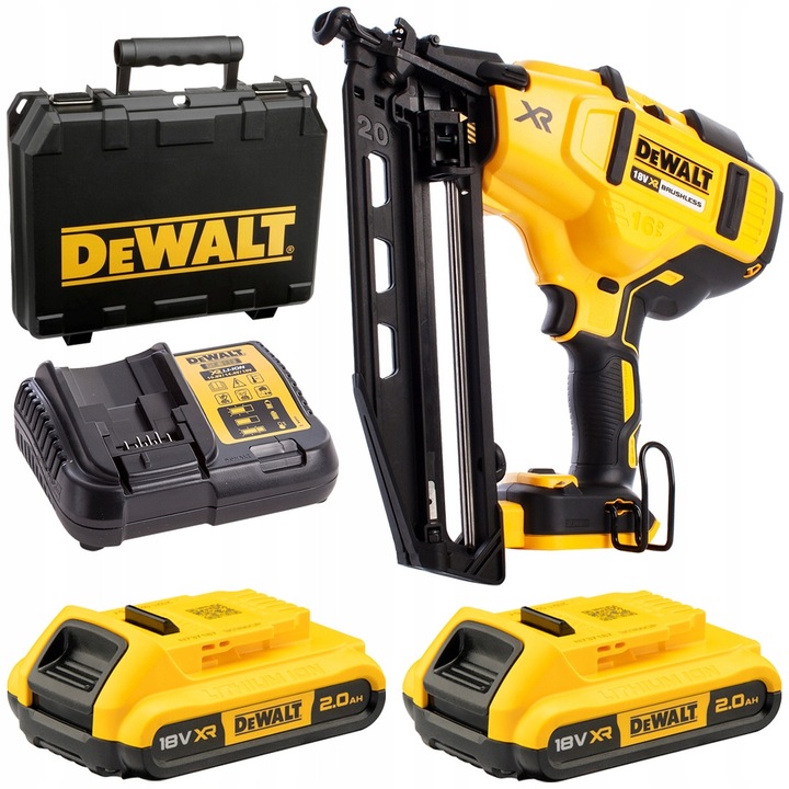 Пистов пистолет, 16Ga 18V DeWALT DCN660D2, 2x2Ah, безчетков, с куфар за носене