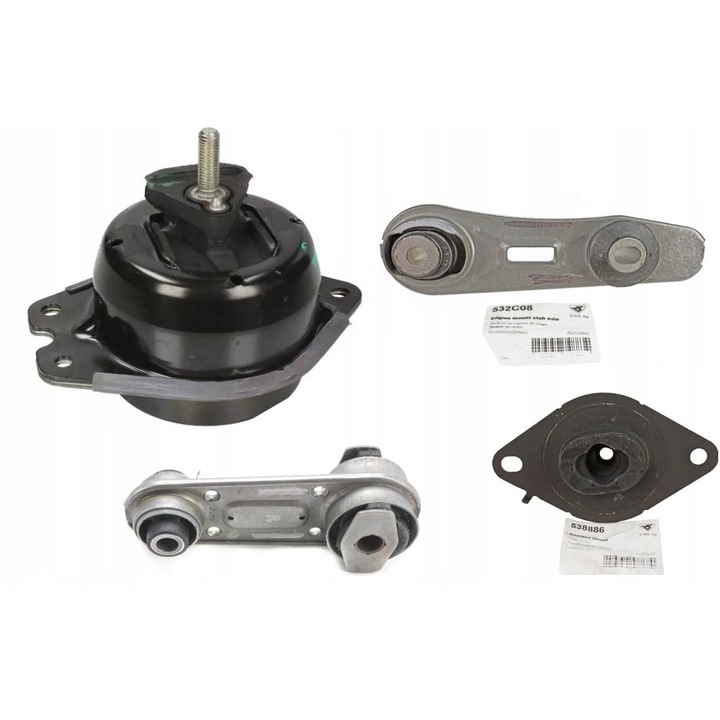 Комплект 4 опори за двигател Hutchinson за Renault Espace IV 2.0 Turbo, 8200181589, 8200358666, 8200371093, 8200346797