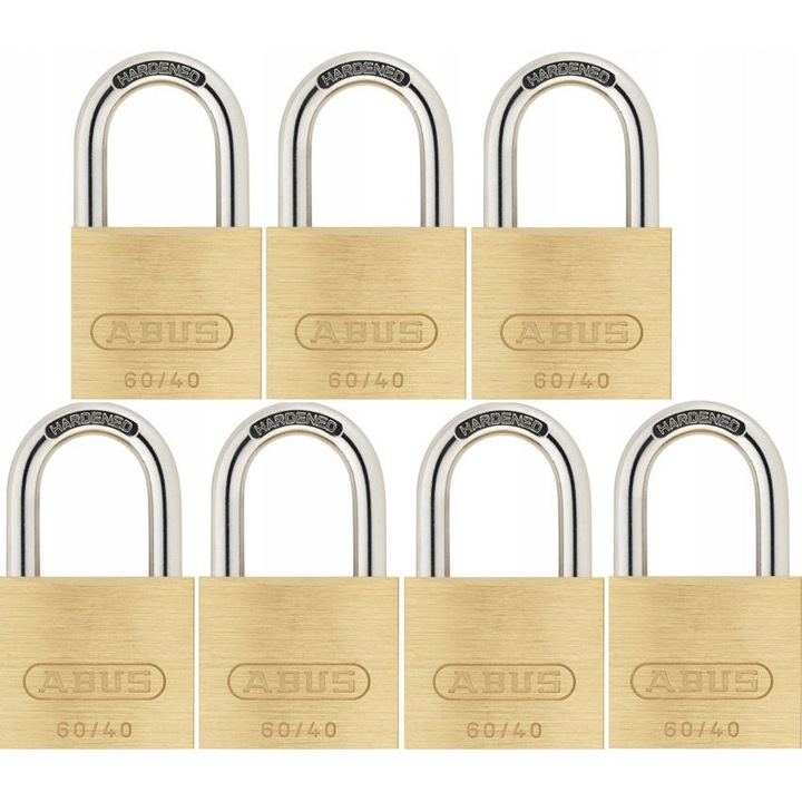 Set lacate din otel, Abus, 7 bucati, 60x40mm