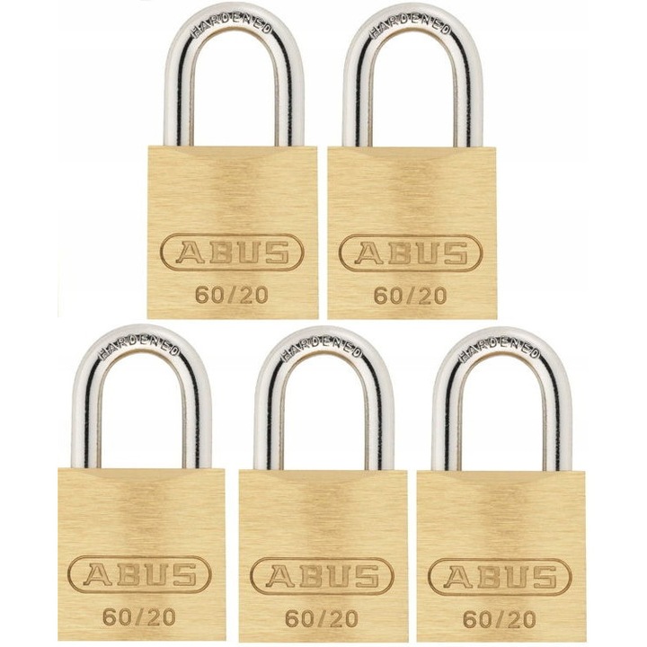 Lacat cu cheie Abus 60/20, mosiadz, set 10 chei, blocare automata, 30mm
