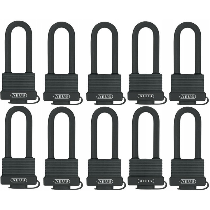 Lacate Abus 70/45HB63, set 10 bucati, 20 chei, corp din alama, rezistent la apa si murdarie