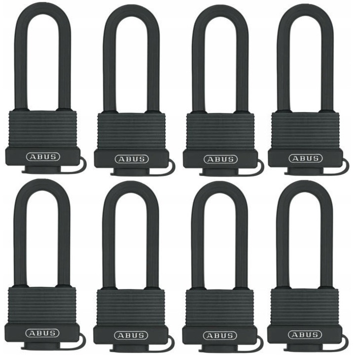 Lacate Abus 70/45HB63, set 8 bucati, 16 chei, corp din alama, rezistent la apa si murdarie
