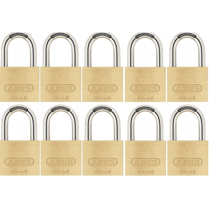Lacate Abus set 10 bucati, metalic, 60x40mm