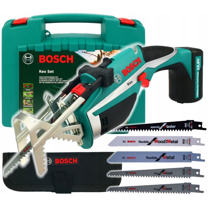 Pila electrica KEO, Bosch, 5 brazduri, acumulator 10,8V, cutie plastic