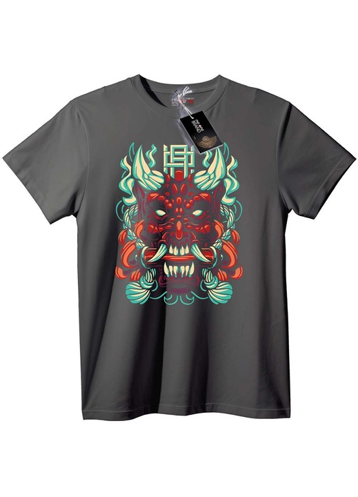 Tricou Oni Mask, Gri, XXS